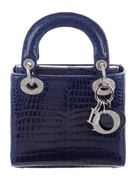 lady dior bag.|Lady Dior crocodile bag.